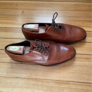Cole Hann Cop Toe Oxford Grand Classic Brown Leather Men's Shoes
